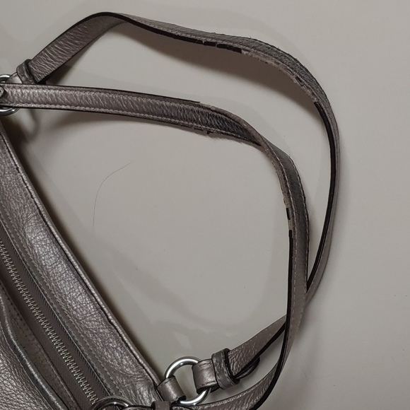 Coach New York Metallic Leather Large Shoulder Bag - Picture 17 of 17